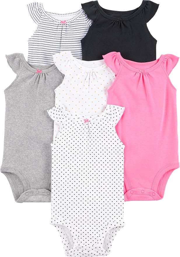 Simple Joys by Carter's Baby Girls 6 Pack Short Sleeve Bodysuit by SimpleJoysbyCarters