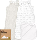 2-Pack Organic Baby Sleep Sacks, 100% Cotton 0.5TOG by KeaBabies