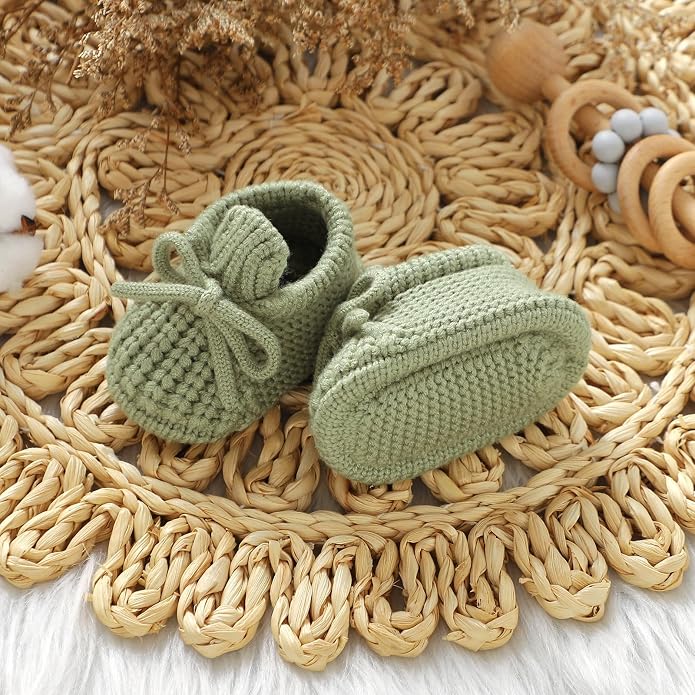 Baby Booties Newborn Baby First Shoes | Cozy Warm Knit Soft Booties - Image 5