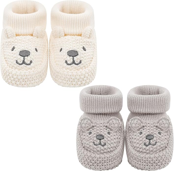 Newborn Shoes Knit Soft Baby Sock Booties by DUONITITI