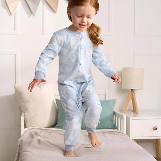 Gerber Baby & Toddler Girls Loose Fit Fleece Footless Pajamas 3-Pack - Image 2