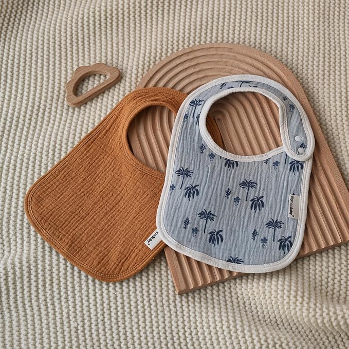 Muslin Baby Bibs for Drooling and Teething, Bibs for Boys Girls | Soft Cotton - Image 8