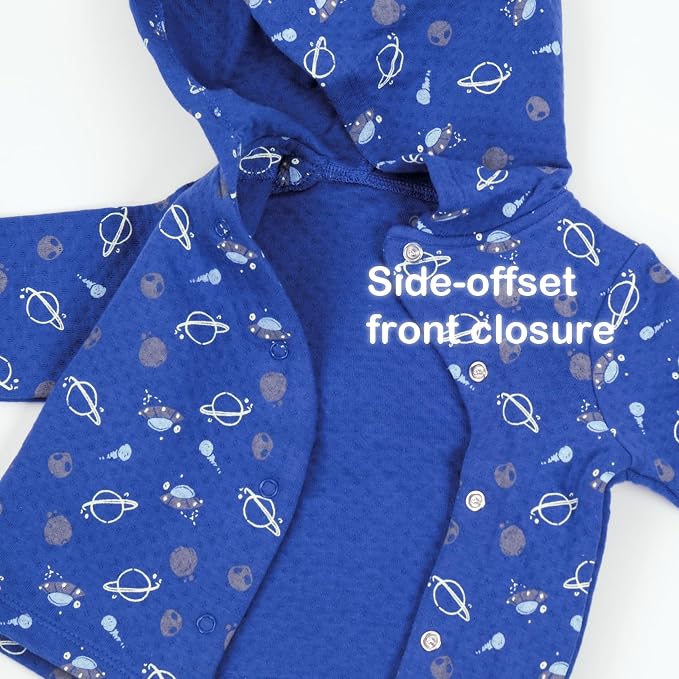 Baby Girl Jacket 0-12M, 100% Cotton Lightweight Comfortable Infant Jacket - Image 3