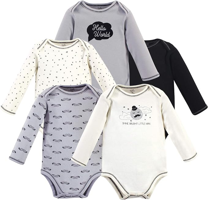 Touched by Nature Unisex Baby Organic Cotton Long-Sleeve Bodysuits - Image 2