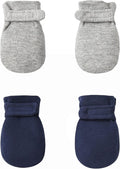 Newborn Baby No Scratch Mittens Stay On, 100% Cotton Breathable, Adjustable by Reyow