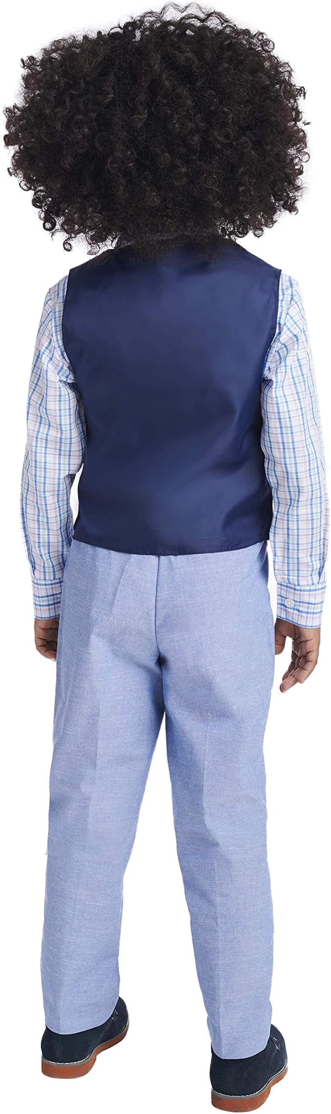Nautica Boys' 4-Piece Formal Suit Set with Vest, Pants, Collared Dress Shirt, and Tie