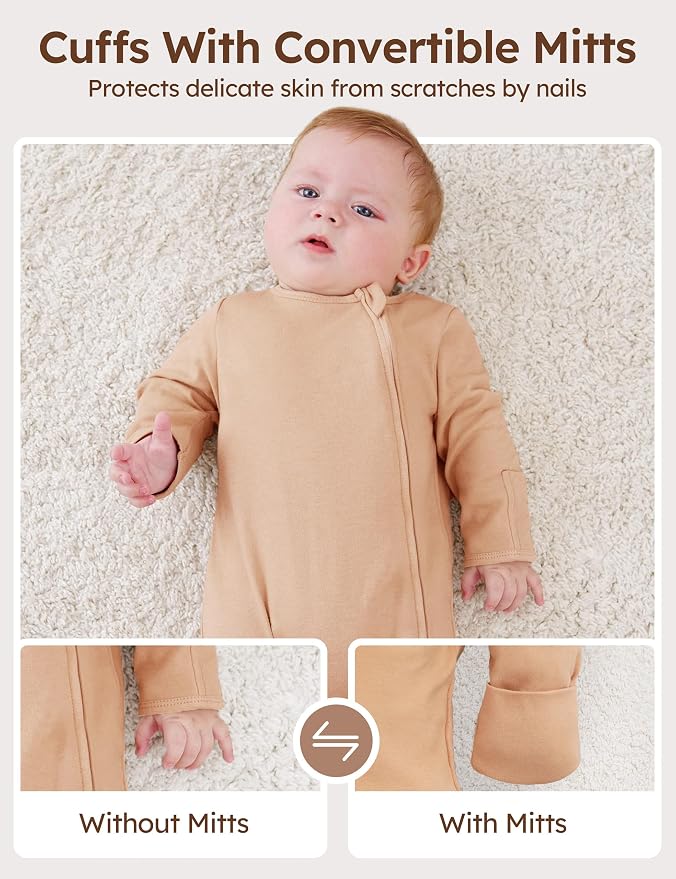 Unnivoll Baby Sleepers 100% Cotton Baby Pajamas Baby Boys Girls Clothes | - Image 5