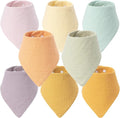 8-Pack Muslin Baby Bibs for Drooling and Teething | Soft& Absorbent, 100% Cotton by Unknown