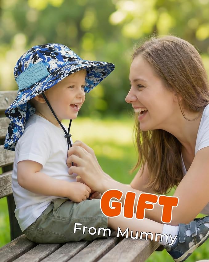 Toddler Baby Sun Hat Kids Summer Beach Essentials Adjustable Beach Hats - Image 5