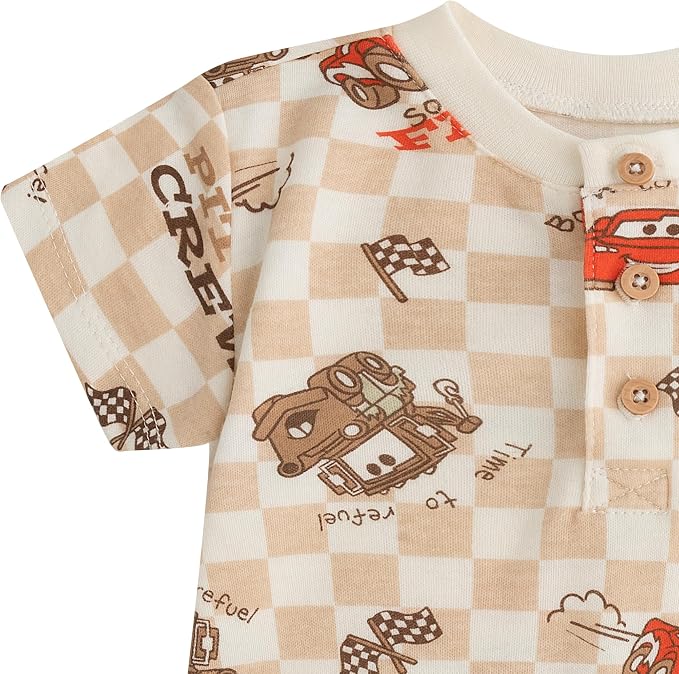 Disney Cars Pooh Mickey Stitch Baby Boys 2 Pack Romper - Image 6