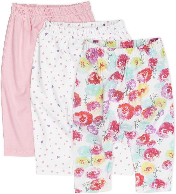 HonestBaby Unisex-Baby Multipack Harem Pants Roomy Fit Pull on Bottoms 100% by HonestBaby