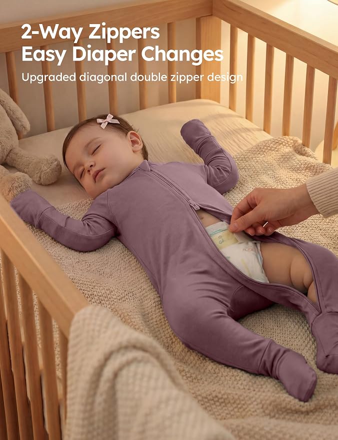 Yoofoss Viscose From Bamboo Baby Pajamas Footless & Footed baby Sleepers - Image 4