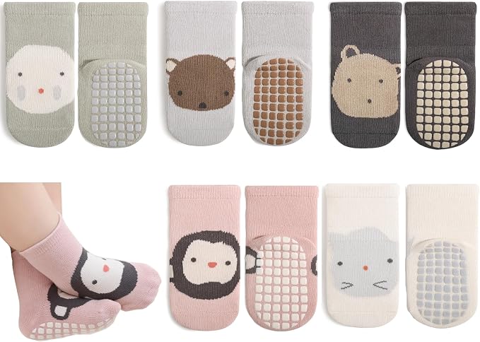 Exegawe Toddler Non Slip Socks, Cute Baby Socks by Exegawe