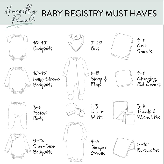 HonestBaby Baby 3-pack Long Sleeve Side-snap Kimono Bodysuits Organic Cotton - Image 7