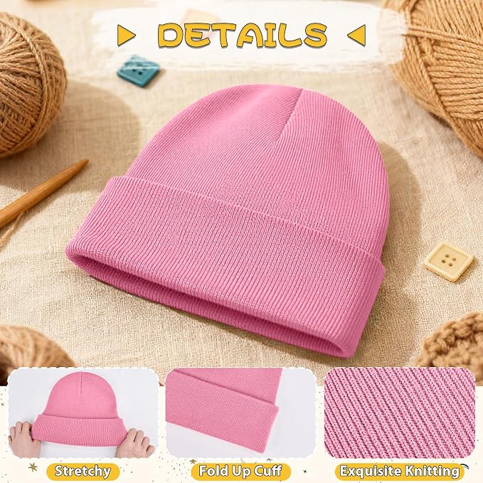 ZOORON Toddler Beanie Baby Kids Beanies Warm Winter Hat Knit Skull Cap - Image 5