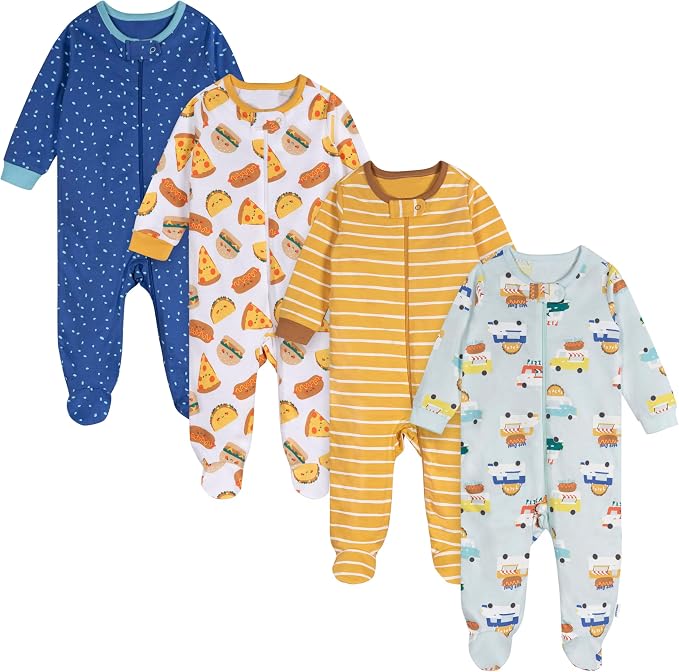 Onesies Brand Baby Boys' 4-pack Sleep 'N Play Footies by OnesiesBrand