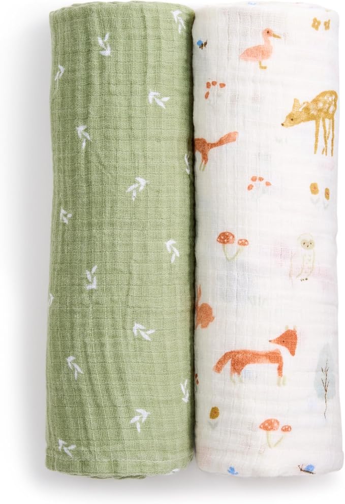 aden + anais Essentials Cotton Muslin Swaddle, Breathable Baby Blanket by adenanais