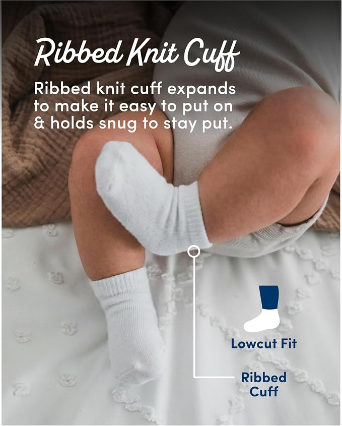 Fruit of the Loom Baby 22-Pack Grow & Fit Flex Zones Low Cut Stretch Socks - Image 4