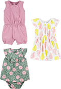 Simple Joys by Carter's Baby Girls 3-pack Romper, Sunsuit and Dress by SimpleJoysbyCarters