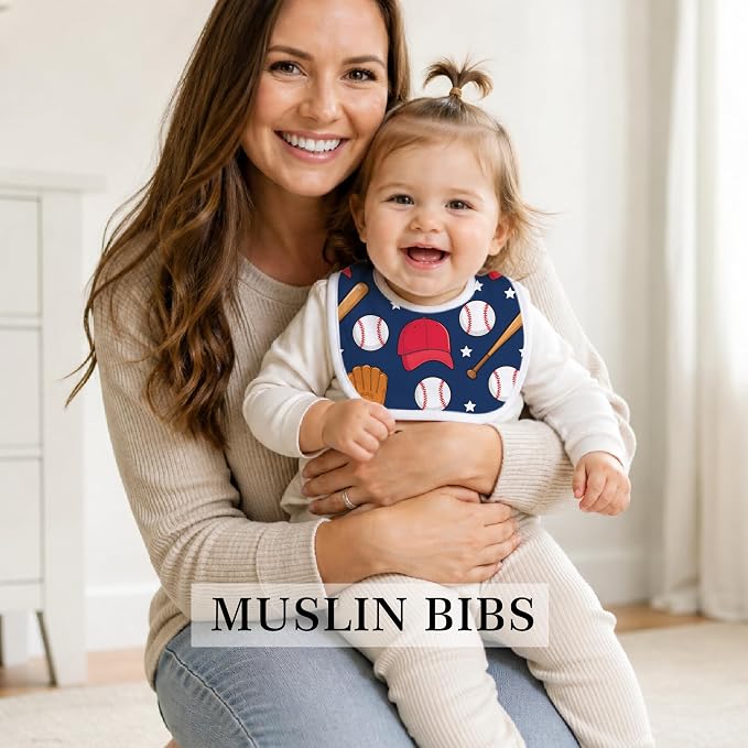 Baby Bibs for Baby Boys Girls 6-Pack - Image 2