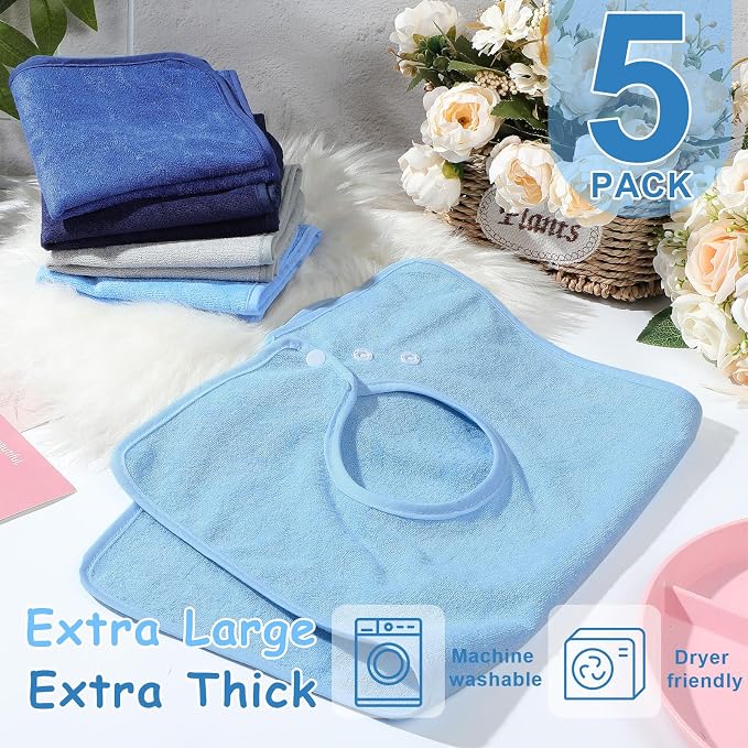 Hercicy Full Coverage Pullover Toddler Baby Bibs | Terry Cloth Bibs - Image 7