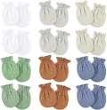BQUBO 12 Pairs Baby Mittens Newborn Infant Mittens No Scratch Cotton Elastic by DRESHOW