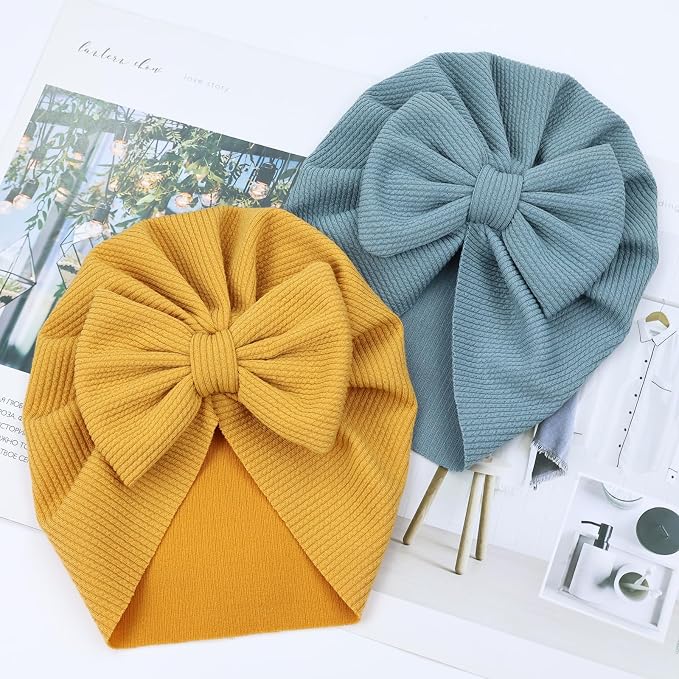 Cinaci 4 Pieces Baby Girls Turban Hats - Image 7