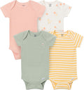 Gerber Baby Girls 4-Pack Short Sleeve Onesies Bodysuits by Gerber