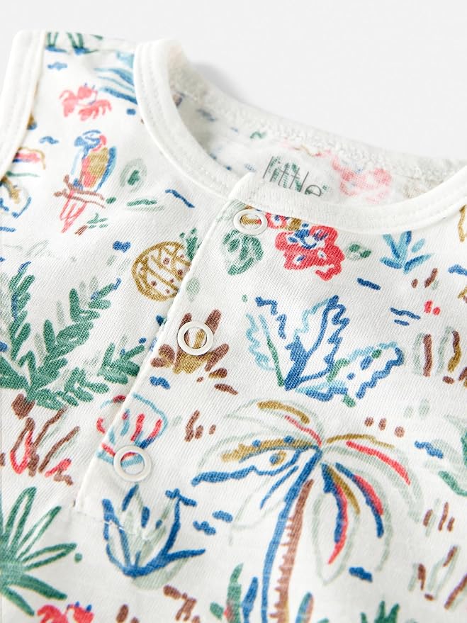 little planet by carter's Unisex Baby Organic Cotton Gauze Shortall - Image 2