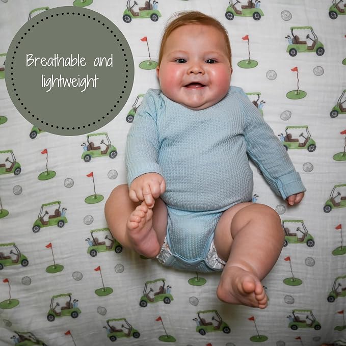 LollyBanks Baby Swaddle Blankets, 100% Organic Cotton Muslin Baby Blanket | 47" - Image 6