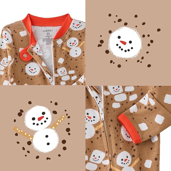 Butterblu Scout Sleep & Play 100% Organic Cotton Footed Zip Front PJs | GOTS - Image 6