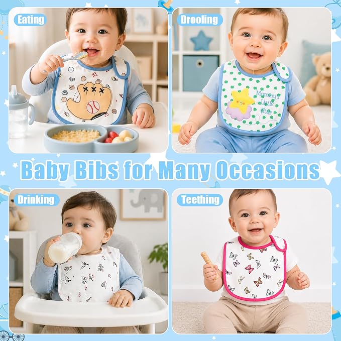 Cotton Waterproof Baby Bibs - Image 2
