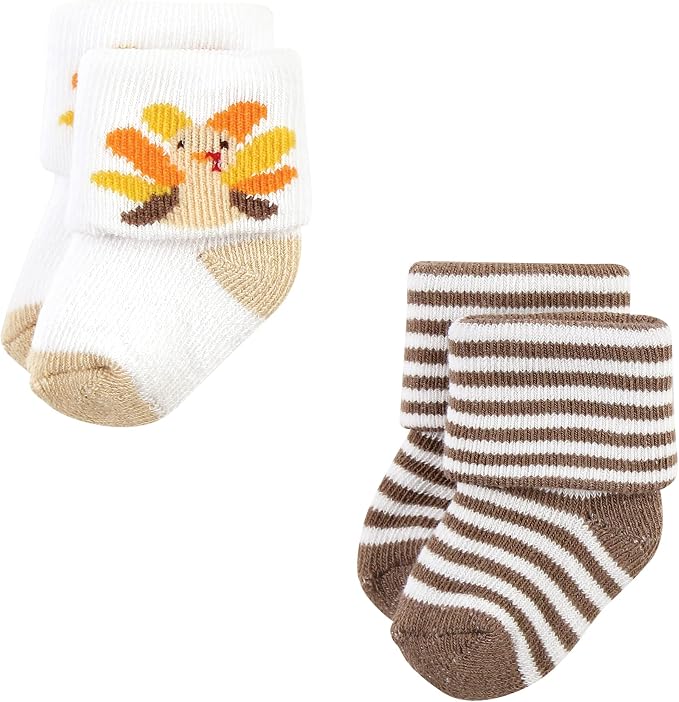 Hudson Baby baby-boys Holiday Newborn Terry Socks - Image 4