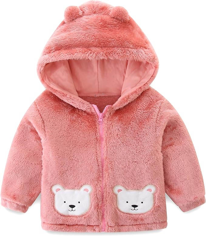 Newborn Infant Baby Boys Girls Cartoon Fleece Hooded Jacket Coat by BabymineStartFromTheHeart