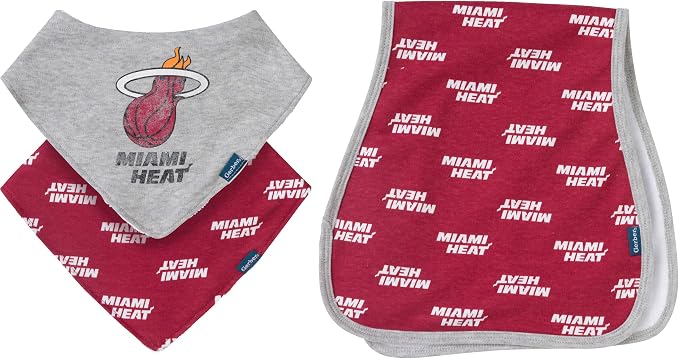 Gerber Baby NBA Bandana Bib and Burp Cloth Set by Gerber