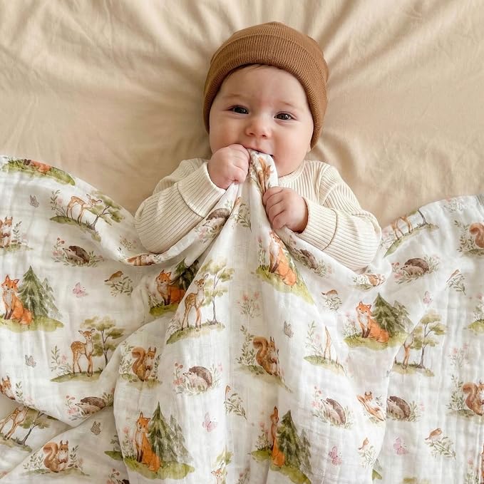 Muslin Swaddle Blankets for Newborn, Cotton Receiving Blanket | 4 Pack 100% - Image 5