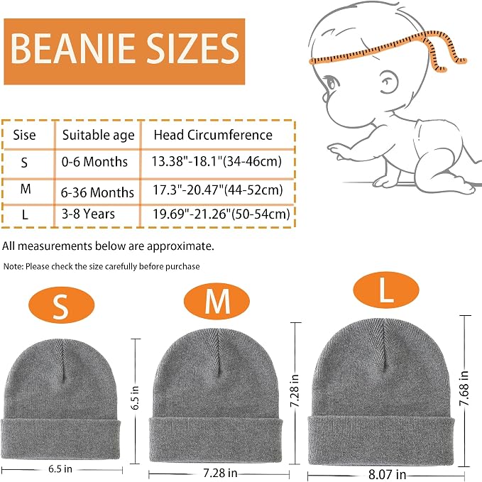 vidsel 100% Cotton Toddler Beanie Hats - Image 6