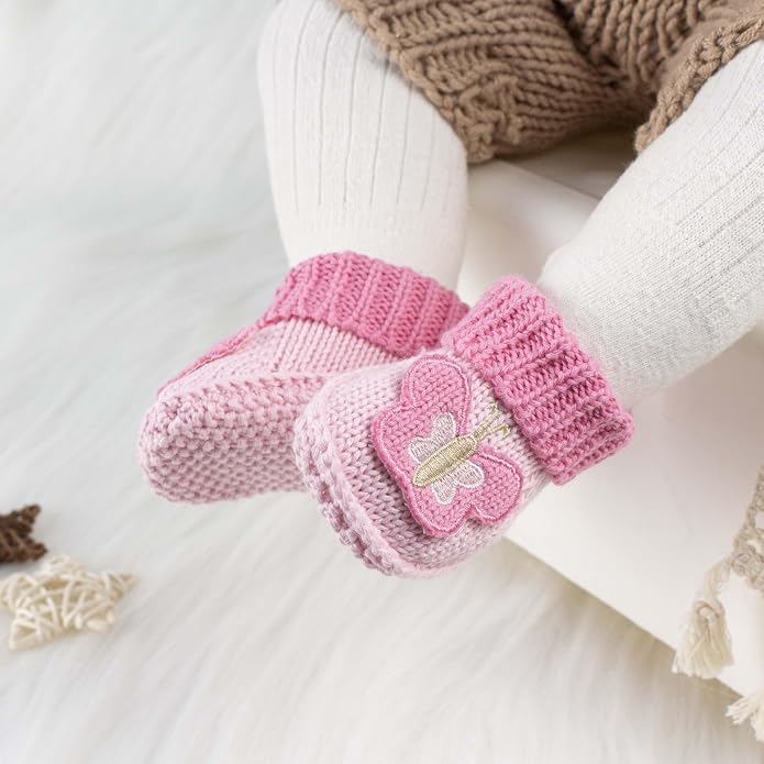 Baby Booties Newborn Infant Hand Crochet Knit Cotton Shoes Booties First - Image 2
