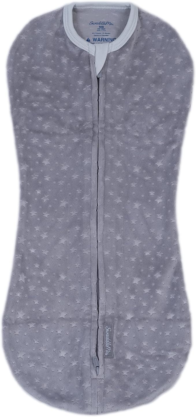 SwaddleMe by Ingenuity Compression Baby Swaddle Pod in Velboa, Two-Way Zipper - Image 15