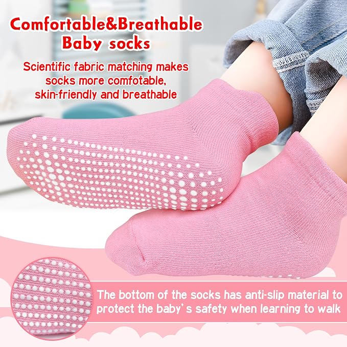 Toddler Non Slip Grip Ankle Socks - Image 4