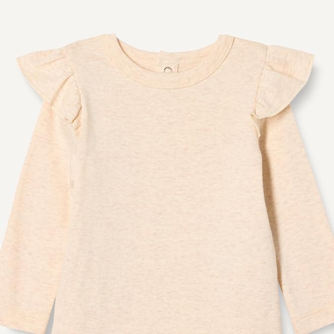 Amazon Essentials Baby Girls' Long-Sleeved Ruffle Bodysuits - Image 3