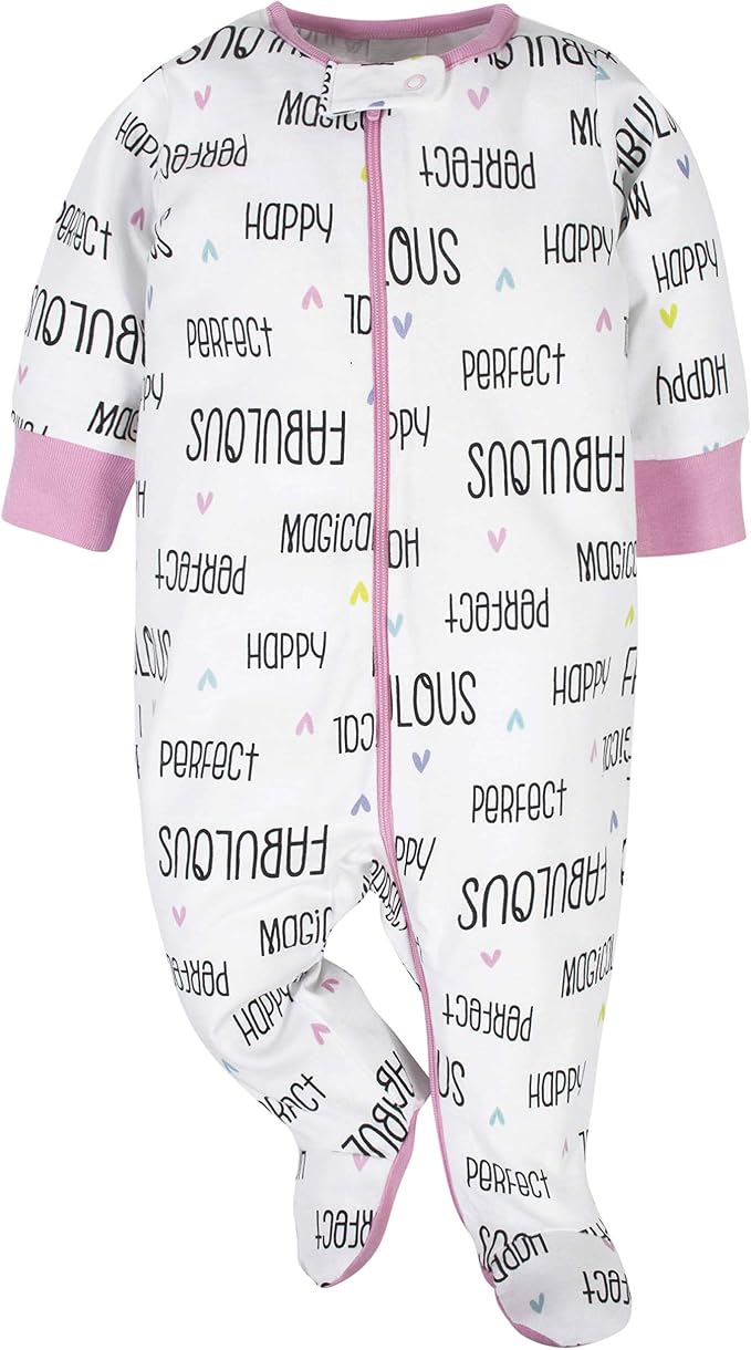 Onesies Brand Baby Girls 4-Pack Sleep 'N Play Footies Multi Pack - Image 3