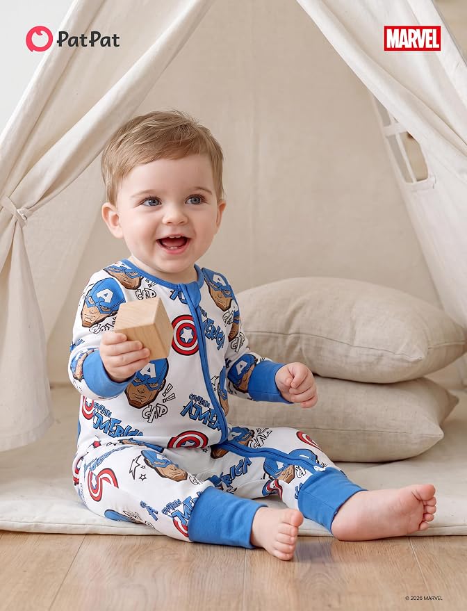 Disney Baby Viscose Made from Bamboo 2-Way Zipper Footie Outfit NB to Inf - Image 2