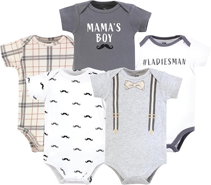 Hudson Baby Unisex Baby Cotton Bodysuits 5-pack by HudsonBaby