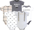 Hudson Baby Unisex Baby Cotton Bodysuits 5-pack by HudsonBaby