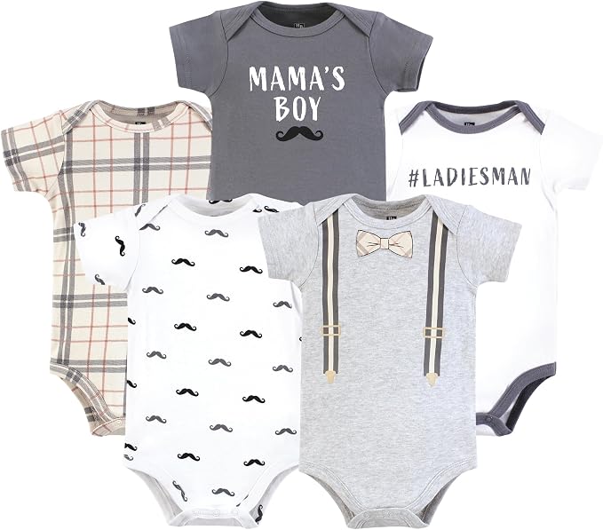Hudson Baby Unisex Baby Cotton Bodysuits 5-pack by HudsonBaby