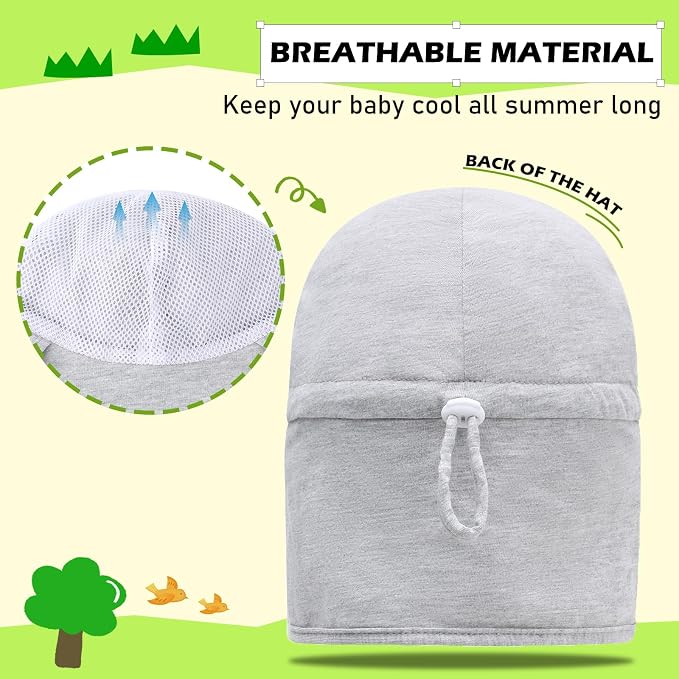 Duoyeree UPF 50+ Baby Sun Hat, Ear & Neck Protection - Image 3