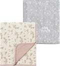 CREVENT 2Pcs 30''X40'' Cute Cozy Fluffy Warm Baby Blankets by CREVENT