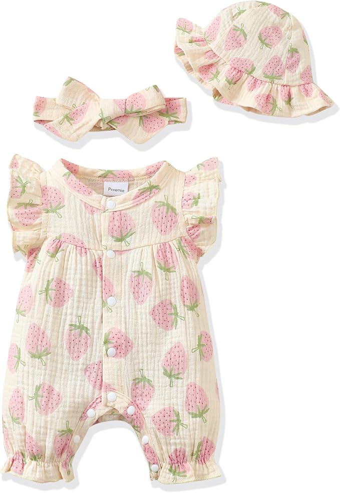 Newborn Baby Girl Clothes Outfits One-Piece Romper Preemie-18Month | Cute Baby by Renotemy