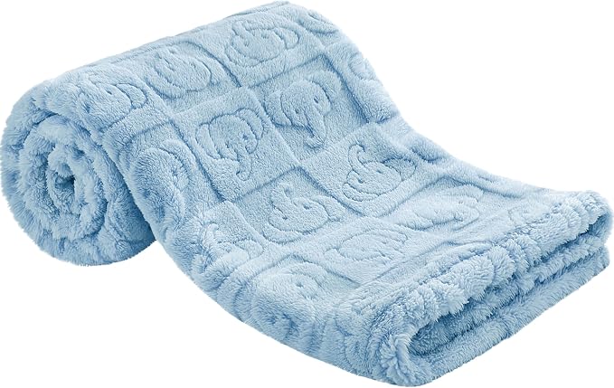 Pro Goleem Elephant Baby Boy Blanket, Soft Fleece Baby Blankets by ProGoleem
